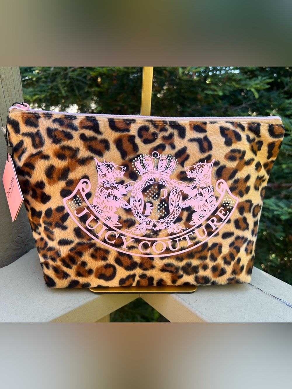 Juicy Couture Leopard Fur Cosmetic Bag